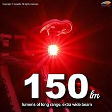 Cygolite Hotshot Pro - Mode de luz Trasera para Bicicleta de 200 y 150 lúmenes, Esti de Montaje Duro y Flexible, 6 Modos de Noche y día, velocidades de Flash sintonizables por el Usuario,(150 lúmenes [tipo de montaje duro]) - Tipo 1 - Ver 3