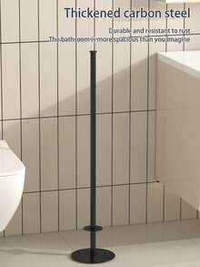 1 pièce Support de papier toilette autoportant avec base lestée et montage auto-adhésif - Distributeur de serviettes en papier moderne pour la cuisine ou la salle de bain - Gain de place, facile à installer, durable et stable pour les sols carrelés - Convient pour la maison, l'hôtel, le rangement de papier toilette - Multicolore - Voir 8