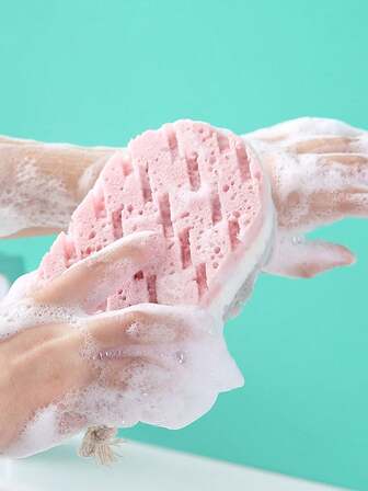 Three-Color Sponge Bath Brush, Bathroom Scrubber, Household Bathing Product, Bath And Shower Sponge, Three-Layer Sponge For Scrubbing Dirt, Suitable For Winter And Autumn Bathing Products.