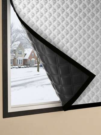 1 paquete de cortinas térmicas de invierno - Cortinas cálidas, a prueba de viento y que reducen el ruido, instalación y extracción fácil con , ideal para dormitorio, sala de estar y cocina