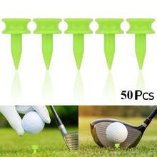 50pcs Durable Polycarbonate Golf Tees - 25mm Green Tee Set For Golf Practice | Unbreakable & Flexible Design, -Friendly & Long-Lasting, Perfect For Driving Range & Training - 50pcs - View 5