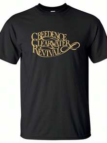 CCR Creedence Clearwater Revival T-Shirt American Rock Band 60's Logo Unisex UK - Style 15 - View 1