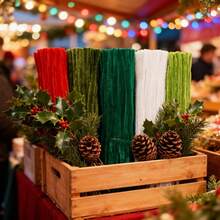 500 piezas de limpiapipas verdes a granel, set de 5 colores de limpiapipas para manualidades, 12 pulgadas de 5 colores surtidos de tallos de chenilla esponjosos, decoraciones de artes y manualidades suaves, cosas creativas y divertidas, tallos de chenilla para proyectos de manualidades y artes DIY (colores navideños) - Multicolor - Ver 7