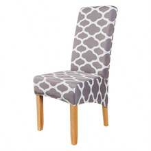 Large Size High Back Strench Knitted Dining Chair Covers Set Of 6, Elastic Kitchen Chair Slipcovers Removable Nonslip Hotel Dining Room Ceremony Banquet Wedding Party 6 Pack - Grey-btc01 + 4 Pack - View 10