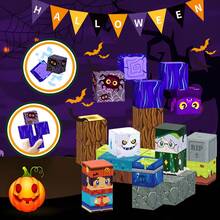 27pcs Halloween Magnetic Building Cubes, Spooky Monster Stacking Blocks GAME, Cool Party Favors For Kids, Trick Or Treat Toy Gift For Boys & Girls