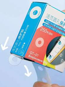 250-Piece Pvc Binder Stickers With Adhesive Hole Reinforcement, Label Round Stickers - Protect Your Loose-Leaf Books! - Multicolor - View 7