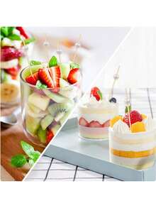 200pcs Cocktail Picks Appetizer Toothpicks Charcoal Accessories, Cocktail Picks For Beverages, Bamboo Toothpicks, Pearl Toothpicks, Suitable For Food, Fruit, Long Toothpicks - Pearl White - View 6