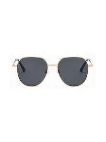 feye 1pc Unisex Fashionable Gold Fashion Glasses, Summer Travel Street Festival Gift Accessory - Gold - View 2