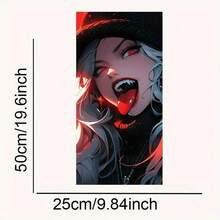 Anime-Themed Vinyl Car Decals - 2 Piece Set, Self-Adhesive Glitter Cartoon B-Pillar Stickers, High-Gloss Finish, Scratch Resistant, Waterproof, Metal Surface-Specific, Single Use - Durable PVC Vehicle Embellishment - Nhiều màu - Xem 3