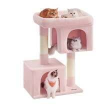 Feandrea Cat Tree, 39.8-Inch Cat Tower, XL, Cat Condo For Extra Large Cats Up To 44 Lb, Large Cat Perch, 2 Cat Caves, Scratching Post - Hồng - Xem 7