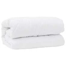 Edredón Larryhot con funda de almohadas, 3 piezas, microfibra blanca, bonito y práctico - Blanco - Ver 5