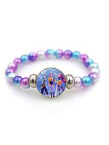 Mattel 1件新款卡通动漫图案手链，K-Pop动漫人物装饰，珠宝配饰，原创圣诞派对小礼物 - 彩色 - 查看 14