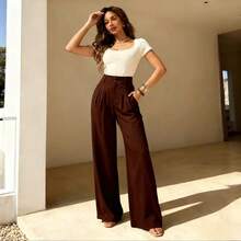 Marrant Moda Women's Formal Pants Foreign Fashion Elegance And Comfort For All Occasions Versatile And Premium - Cà phê nâu - Xem 2
