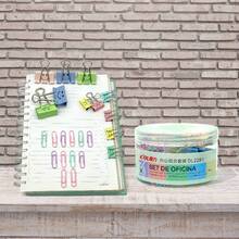 Set de Oficina con 205 Piezas, Contiene: Clip de 32mm * 5 pzas | Clip de 19 mm * 20 pzas | Clips para papel * 180 pzas - Multicolor - Ver 2