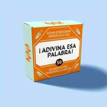 Celemela 50 peças/Caixa Jogo de Tabuleiro de Adivinhação de Palavras em Espanhol "Adivina Esa Palabra!" (Essa Palavra!) - Jogo de Festa em Família, Adequado para Aprendizado de Espanhol, Entretenimento Pós-Refeição, Noite de Jogos, Reunião Familiar e Cursos de Idiomas - Cartas em Espanhol