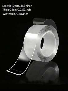 Starkes und wiederverwendbares Nano Doppelseitiges Klebeband - Spurlos und waschbar - Starkes Klebeband, geeignet für Zuhause, Büro und Auto