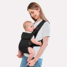 Newborn Carrier, Baby Carrier Newborn To Toddler, Ergonomic Baby Sling With Head Support - màu đen - Xem 7