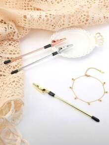 1PC Multicolor Bracelet Helper Tool,Bracelet Wearing Auxiliary Tool,Accessory Auxiliary Tools,Hand Bracelet Fasten Helper Alligator Clips For Joints For Women Jewelry Tools Fastening And Hooking Equipment For Jewelry Bracelet Necklace - Multicolor - View 7