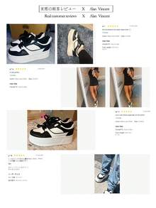 Alan Vincent【免费退换货】【厚底增高系列】新款女士休闲鞋,女士厚底鞋,黑白配色,舒适运动鞋,增高6厘米,派对鞋,适合娇小女性,运动时尚休闲风格 - 黑與白 - 查看 8