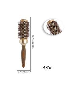1pc/Hair Comb - Professional Hair Styling Comb, Curly Hair Styling, Slouchy Person Round Hair Brush, Round Rolling Hair Comb - Multicolor - View 8