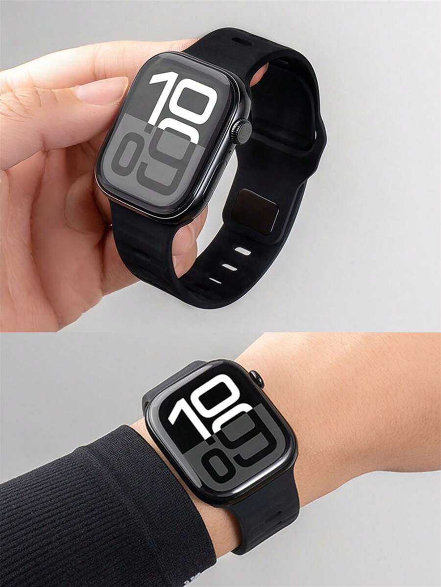 1条运动硅胶表带，兼容 42mm、38mm、40mm、41mm、44mm、45mm、46mm、49mm，时尚智能手表替换表带，适用于Series Ultra2、Ultra SE2、SE 11、10、9、8、7、6、5、4、3、2、1，男女通用