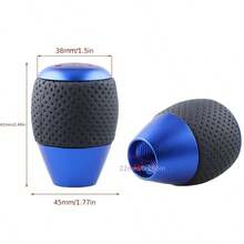 5 速换档旋钮，带 M8、M10、M12 适配器，通用铝合金汽车换档旋钮，皮革换档杆 - 均碼 - 查看 2