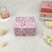 1个长方形粉色独角兽旋转木马音乐盒，卧室/客厅装饰，中等容量带抽屉，多层纸质首饰收纳盒，适合情人节、开学季、生日、婚礼、派对、日常礼物 - 粉紅小馬 - 查看 7