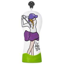 Ladies Swing Golf Club Head Cover; White Golf Club Protective Cover; PU Waterproof Material; Better Protect The Golf Club; - White - View 11