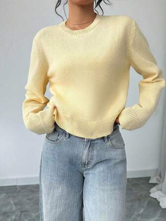 Free Form Women's Autumn/Winter Sweater, Fashion Minimalist Business Casual Commute Elegant Vacation Warm High-End Versatile Slimming Victory Day Cute Top Korean Style