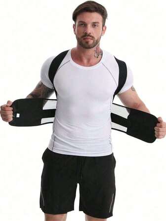 Multifunctional Sports Brace - Lightweight & Breathable, Unisex, Invisible Back Support, Anti-Hunchback, Adjustable [Tight Fit, Recommend Wearing Over Clothes To Avoid Skin Irritation From Friction]