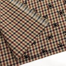 1 miếng vải kẻ caro họa tiết nơ - 57,08x19,68 inch (145x50cm) dùng cho đồ thủ công DIY, ví & túi xách thủ công | Họa tiết sang trọng, chất liệu cao cấp, thời trang đa năng, dệt may, nơ tóc & chần bông - Nhiều màu - Xem 2