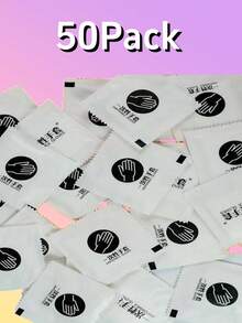 50只/100只一次性塑料手套，适用于餐饮服务、染发、清洁用品、家用工具、厨房、浴室、家庭及家庭必需品 - 彩色 - 查看 20