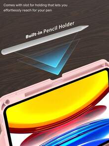 Rotating Protective Keyboard Case Compatible With Ipad, Compatible With IPad 10th Gen, PU Leather Material, Fits IPad 10.2", 9th/8th/7th Gen, Air 3/10.5", Pro 11" (2018/2020/2021/2022), With Acrylic Backplate And Pencil Slot, Suitable For IPad (A16) 11" 11th Gen (2025), Supports 3 Angle Adjustments, Compatible With IPad Air 4/5/11" (M2) 2024/(M3) 2025, Built-In 150mAh Battery - Pink - Pink - View 11