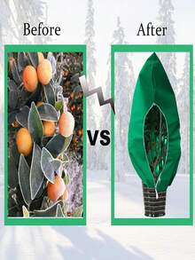 Manta con cremalleras y cordones para protección contra el frío, una chaqueta protectora para plantas adecuada para plantas y arbustos en macetas al aire libre durante el frío invierno, para proteger a los animales del congelamiento - Multicolor - Ver 11