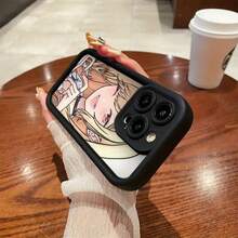 Funda de teléfono con patrón de chica anime para iPhone 16, sensación suave, 12MINI, parejas, 14PROMAX, diseño de protección de lente de cobertura completa, 11PRO negro, 11PROMAX, fundas de teléfono lindas 14PLUS, 15PROMAX estéticas, 14PRO para mujeres, 12PROMAX a prueba de golpes y anti-caída, 12PRO para hombres, 16PROMAX TPU grueso, 16PLUS único, 13/11/XR/15PLUS/15/XSMAX/XS/16/16PRO/14/13PROMAX/15PRO/12/13MINI/13PRO - Marrón - Ver 7