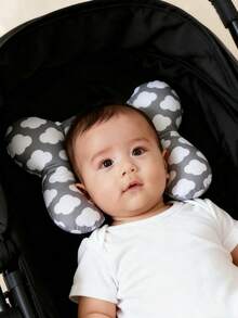 momscare 1pc Baby Pillow, Neck Support Cushion, Suitable For Stroller, Star & Geometric Pattern, Fit For Infants 6-12 Months+ - Multicolor - View 9