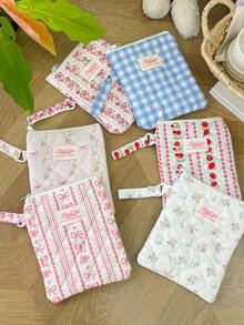 1pc Colorsoft Floral Pattern Portable 6/6.8/7 Inch E-Reader Protective Sleeve, Shock-Proof Carrying Case Pouch For Kindle Paperwhite 2024 1/2/3/4/5/6, E-Reader Storage Bag, Essential For Students And Office Workers, Student Gift, School Use, Holiday Travel, Birthday Gift, Christmas Gift