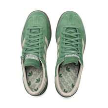 Adidas 男女通用經典休閒運動鞋 HANDBALL SPEZIAL 透氣舒適輕量復古訓練鞋 IG6192 - 綠/白 - 查看 8