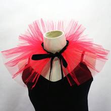 1pc Fashion Elegant Multi-Layer Mesh Puffy Fake Collar Palace Style Retro Fake Collar Decorative Collar For Women - White - View 4