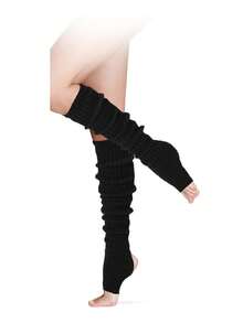 Women Long Stirrup Leg Warmers Over The Knee Ribbed Knit 80s Retro Dance For Yoga Ballet Party Winter Warm, Cozy
