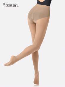 DonsGirl 一套（2双）专业芭蕾/爵士/钢管舞/瑜伽紧身袜，无缝设计 - 黑色 - 查看 11