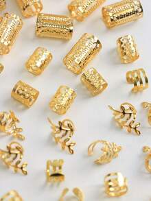 40pcs/Set Mixed Shapes Dreadlock Hair Ties, Suitable Braiding Hairstyles, Adjustable Hair Bands All Seasons, Hollow Leaf Metal Hair Ties, Dreadlocks Bead Hair Braiding Rings Clips Dreadlocks Metal Cuffs Decor/Accessories Jewelry, Unisex All-Season Wearable,Stocking Stuffers,Stocking Fillers,Stocking Stuffers For Women,Stocking Fillers Women,Christmas Gifts,Gifts,Christmas Stocking Fillers,Gifts For Women,Gift,Christmas Gift,Stocking Stuffers For Adults,Stocking Fillers For Adult,Hair Stuff,Women's Accessories,Stocking Stuffer,Coming-Of-Age Hair Accessory,Christmas Hair Accessories,Gift Ideas For Women,Beauty Stocking Fillers,Christmas Gifts For Women