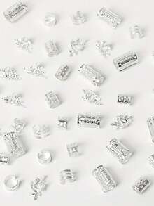 40pcs/Set Mixed Shapes Dreadlock Hair Ties, Suitable Braiding Hairstyles, Adjustable Hair Bands All Seasons, Hollow Leaf Metal Hair Ties, Dreadlocks Bead Hair Braiding Rings Clips Dreadlocks Metal Cuffs Decor/Accessories Jewelry, Unisex All-Season Wearable,Stocking Stuffers,Stocking Fillers,Stocking Stuffers For Women,Stocking Fillers Women,Christmas Gifts,Gifts,Christmas Stocking Fillers,Gifts For Women,Gift,Christmas Gift,Stocking Stuffers For Adults,Stocking Fillers For Adult,Hair Stuff,Women's Accessories,Stocking Stuffer,Coming-Of-Age Hair Accessory,Christmas Hair Accessories,Gift Ideas For Women,Beauty Stocking Fillers,Christmas Gifts For Women