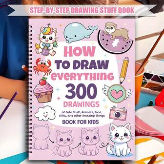 How To Draw Anything For Painting Enthusiast: 300+ Easy-To-Follow Art Lessons With Cute Animals, Food, Cupcakes, Hearts, Rainbow & More - Learn To Draw With Simple Guides For Beginners, Artists & Book Lovers