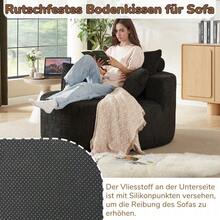 Chenille-Schaumstoff-Einzelsessel, keine Montage erforderlich, flauschiger moderner Schlafsessel für Wohnzimmer, Schlafzimmer, Lounge und Vorführraum