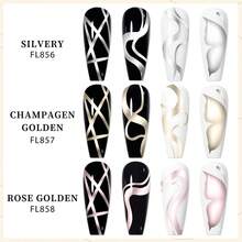 FOUR LILY 5ml Metallic Nail Gel Polish - 5ml Mirror Effect Suitable For 3D Nail Art, French And Painting Designs, Home Manicure DIY Kit Nails - Multicolor - View 6