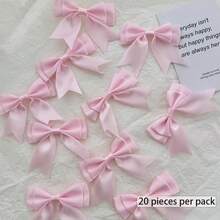 20pcs Double-Layer Handmade Bow DIY Headwear Hair Accessories Decorative Supplies, Macaron Bow Packaging Materials, Decorationbowknotnot Small Accessories, Ballet Style - Multicolor - View 12