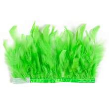 1件火鸡羽毛袖口女式手腕带，带羽毛装饰袖口腕带，拍照用真毛皮手镯羽毛牛仔裤脚链配饰 - 彩色 - 查看 4