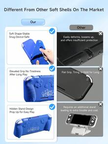 1个游戏机保护壳，防摔、防尘、防刮，增强握持感，符合人体工程学设计，适用于Lite机型，可爱的彩虹和爪印图案，包含2个摇杆帽 - 彩色 - 查看 9