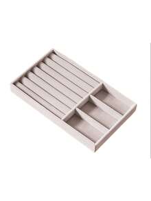 1/9 Pieces Gray Velvet Jewelry Display Tray, Stackable Jewelry Storage Tray, Jewelry Organization Tray, Drawer-Style Jewelry Display Cabinet, Suitable For Earrings, Necklaces, Bracelets, Rings, Multiple Sizes - Multicolor - View 17